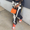 Simenual Skull Print Cyber Ghetto Baddie Clothes Denim Jeans Street Style Zip Up Women Skeleton Pants Urban Style Vintage 2022
