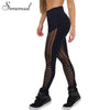 Stripe patchwork mesh legging sporting clothing 2022 bodybuilding elastic sexy summer leggings for women fitness pants