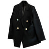 Simple Blazer  Notched Collar   Office Blazer Formal Office Lady Loose Simple Blazer Coat