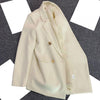 Simple Blazer  Notched Collar   Office Blazer Formal Office Lady Loose Simple Blazer Coat