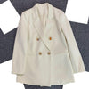 Simple Blazer  Notched Collar   Office Blazer Formal Office Lady Loose Simple Blazer Coat