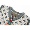 Simple Cropped Knitted Sweater Vest Cartoon Print V-neck Sleeveless Pullover Sweater Women All-match Loose Student Sweater Vest