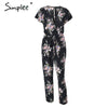 floral print sexy women jumpsuit romper V neck casual jumpsuit 2022 Loose vintage summer jumpsuit overalls playsuit