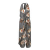Halter backless sexy jumpsuit women Boho floral beach jumpsuit femme Split high waist elegant summer playsuit 2022