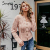 Simplee Hollow out crohect knitted cardigan sweater Women winter lady sweater Long sleeve high waist female outwear jumper 2019