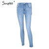 Pearl blue denim high waist jeans women Beading tassels skinny jeans streetwear pants 2022 spring pocket jeans femme