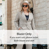 Simplee Plus Women blazer suits large size 4XL Elegant plus size two piece sets office lady Oversize tracksuit 2023 Autumn new