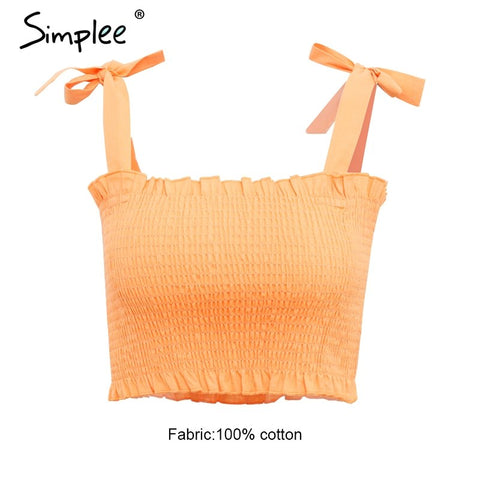 Ruffle strap tank top tees women crop top Casual fitness dot tube top camisoles Boho print beach summer tops female