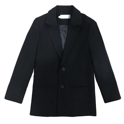Single Breasted Black Casual Blazer Notched Collar Women Jacket Full Sleeve Fashion Outerwear Female Blaser Tops 2022