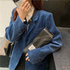 Single Breasted Retro Thick Corduroy Blazer Long Sleeve Office Lady Blazer 2022 Women Outerwear Loose Suit Jacket Coats office