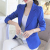 Single Button Blazer Coat for Women Clothing Slim Fit Casual Jaqueta Feminina Notched Long Sleeve New Ladies Black Blazers S-2XL