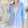 Single Button Blazer Coat for Women Clothing Slim Fit Casual Jaqueta Feminina Notched Long Sleeve New Ladies Black Blazers S-2XL