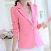 Single Button Blazer Coat for Women Clothing Slim Fit Casual Jaqueta Feminina Notched Long Sleeve New Ladies Black Blazers S-2XL