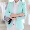 Single Button Blazer Coat for Women Clothing Slim Fit Casual Jaqueta Feminina Notched Long Sleeve New Ladies Black Blazers S-2XL