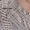 Single Button Blazer Women Jacket Slim Fit Office Lady Blazers Coat Chic Plaid Outerwear Female Pockets Jackets Fashionable Tops