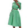 Single-breasted Elegant Striped Print Single-breasted Skirt Suit for Party