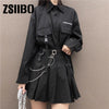 Single / set summer Korean versatile loose BF shirt top women two piece set skirt jupe