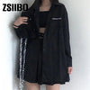 Single / set summer Korean versatile loose BF shirt top women two piece set skirt jupe