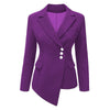 Sisjuly asymmetric single-breasted slim fit women's blazer white stylish short jackets casual slim blazers wear to work blazers