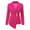 Sisjuly asymmetric single-breasted slim fit women's blazer white stylish short jackets casual slim blazers wear to work blazers