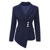 Sisjuly asymmetric single-breasted slim fit women's blazer white stylish short jackets casual slim blazers wear to work blazers