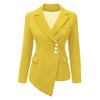 Sisjuly asymmetric single-breasted slim fit women's blazer white stylish short jackets casual slim blazers wear to work blazers