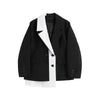 Sister Fara Chic Asymmetrical Spliced Blazer Women's Jacket Spring 2022 Loose Thin Casual Jacket Blazers Autumn Ladies Blazers
