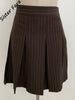 Sister Fara Chic Stripe Short Coat Spring Set Woman 2Pieces+High Waist Pleated Mini Half Skirt Ladies Casual Two Piece Set Women