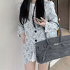 Sister Fara Patchwork Print Blazer Women's Spring Jacket Coat Single Breasted Thin Loose Blazers Ladies Autumn Casual Blazer
