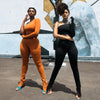 Sisterlinda Sexy One Shoulder Cut Out Matching Sets Women Spring Causal Street Tops+Pants 2 Two Piece Outfits Workout Activewear