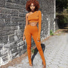 Sisterlinda Sexy One Shoulder Cut Out Matching Sets Women Spring Causal Street Tops+Pants 2 Two Piece Outfits Workout Activewear