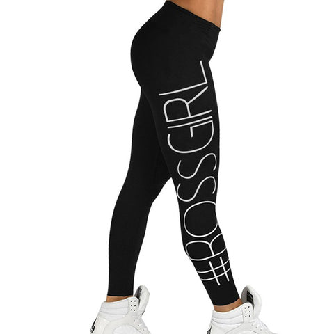 Skinny High Waist Leggings Women Boss Girl leggins Sportswear Stretchable pants pantalon moda fitness feminino