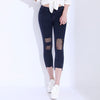 Skinny Jeans Female Ripped Jeans For Women Pencil Pants Summer Black Net Denim Hole Pants Ladies Pantalones Mujer Jeans GAREMAY