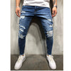 Skinny Ripped Jeans For Men Male Blue Motorcycle Jeans Denim Pants Brand Hole Biker Jeans Plus Size S-3XL