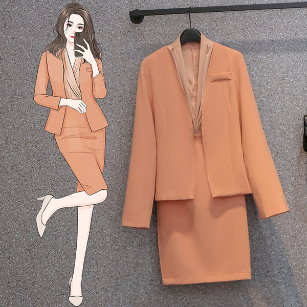 Skirt Set Women 2023 Summer Style Oversize Short Sleeve Loose Temperament Suit Skirt Set Blazer And Skirt Shorts