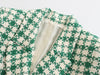 Skirt Sets Green Textured Blazer Suits 2023 Autumn Spring Jacket Elegant Women's Sets Check Plaid High Waist Mini Skirt