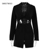 Skirt Suit Women Office Short Blazer Suit A Line Skirt Sets 2023 Spring Long Sleeve Casual Slim Jacket Female