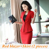 Skirt Suit Women Summer Short Sleeve OL Ladies Blazer Skirt Two Piece Set Office Uniform Black Business Work Outfit