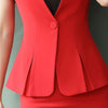 Skirt Suit Women Summer Short Sleeve OL Ladies Blazer Skirt Two Piece Set Office Uniform Black Business Work Outfit