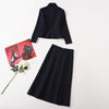 Skirt Suits For Women 2022 Formal Autumn Winter Official Ladies Work Wear Jacket Blazer and Skirt Set Kate Middleton Clothes