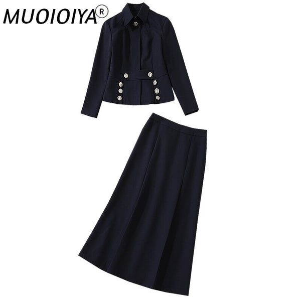 Skirt Suits For Women 2022 Formal Autumn Winter Official Ladies Work Wear Jacket Blazer and Skirt Set Kate Middleton Clothes