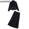 Skirt Suits For Women 2022 Formal Autumn Winter Official Ladies Work Wear Jacket Blazer and Skirt Set Kate Middleton Clothes
