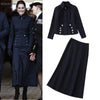 Skirt Suits For Women 2022 Formal Autumn Winter Official Ladies Work Wear Jacket Blazer and Skirt Set Kate Middleton Clothes
