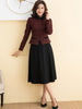 Skirt Suits For Women 2023 Autumn Winter Long Sleeve Plaid Blazer Two Piece Set Formal Business Office Lady Work Wear
