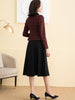 Skirt Suits For Women 2023 Autumn Winter Long Sleeve Plaid Blazer Two Piece Set Formal Business Office Lady Work Wear