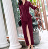 Skirt Suits Office Ladies Wear Work Formal Business Elegant Bouble Breasted Blazer Mini Dress Women Sets Outfits Plus Size