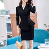 Skirt Suits Office Ladies Wear Work Formal Business Elegant Bouble Breasted Blazer Mini Dress Women Sets Outfits Plus Size