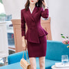 Skirt Suits Office Ladies Wear Work Formal Business Elegant Bouble Breasted Blazer Mini Dress Women Sets Outfits Plus Size