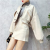 Skirt Suits Women 2 Piece Sets 2022 legant Vintage Autumn Winter Wool Blazer Jacket Tops & Pencil Skirt Office Casual Wear