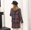 Skirt Suits Women Runway Designer Elegant Office Ladies Formal Tweed Wool Plaid Blazer Jacket Mini Skirt 2 Piece Set Fall Winter